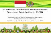 SF Activities in Indonesia: the Government Target and ......II. SOCIAL FORESTRY MAJOR ACTIVITIES ... • Visit to MHA Ammatoa Kajang di Bulukumba, Sulsel. Facilitation •Coffee from