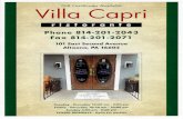 APPETIZERS - Villa capri Italian restaurantvillacaprialtoonapa.com/menu.pdf · 2019-01-11 · Ask us about our family style dinners. 7.95 8.95 12.95 9.95 7.95 12.95 12.95 8.95 Large