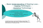 Hearing Loss Workshop · 3 Hearing Loss Prevalence Hearing loss: • Is one of the most prevalent chronic conditions in the United States, affecting more than nine million Americans