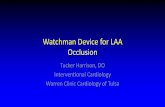 Watchman Device for LAA Occlusion - Home - Richard C ... · Ischemic stroke or SE >7 days 1.56 0.21 CV/unexplained death 0.48 0.006 All-cause death 0.73 0.07 Major bleed, all 1.00