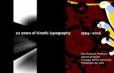 22 years of kinetic typography 1994–2016 - Fluxible · kinetic typography = communication explaining : visualizing : translating : informing : performing : making meaning : touching