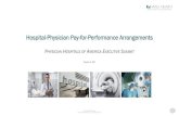 Hospital-Physician Pay-for-Performance Arrangements...Hospital-Physician P4P Arrangements 1 –Define program goal –individual, service line, or population 2 –Define services and
