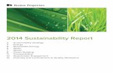 2014 Sustainability Report - storage.googleapis.com€¦ · 12 Stakeholder Engagement 15 Diversity and Commitment to Quality Workplace. Bstn Ptis Sustainability 2 ... Boston Properties