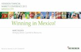 Winning in Mexico! - Home | The HEINEKEN Company · 2020-02-25 · MEXICAN BEER BEER MARKET PROJECTIONS Source: Plato Mexican beer market projected to grow at an annualized rate of
