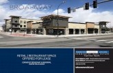 RETAIL | RESTAURANT SPACE OFFERED FOR LEASE...REtAIL | REStAURANt | SPACE FOR LEASE CORNER OF BROADWAY & MEMORIAL • IDAHO FALLS, IDAHO 83402 Third Floor Office Space (FULLY LEASED)