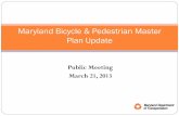 Maryland Bicycle & Pedestrian Master Plan Maryland Bicycle and Pedestrian Master Plan Policy document