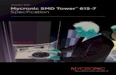 October 2015 Mycronic SMD Tower 615-7 Speciﬁ cation · Mycronic SMD Tower 615-7 in mm. DIMENSIONS 2 27 0 (89.4") Air and power connection 1 307 (51.5") 1 118 (44") INSTALLATION