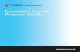 Blackboard Exemplary Course Program Rubric ... Assessment, and Learner Support), a weighting value (from