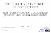 INTERSTATE 25 / 1st STREET BRIDGE PROJECT · light pole bases powder coated black to match federal color 17038 bridge deck 'flesh' concrete stain to match federal color 33617 wrought