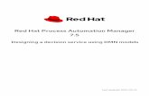 7.5 Red Hat Process Automation Manager...Red Hat Process Automation Manager provides design and runtime support for DMN 1.2 models at conformance level 3, and runtime-only support