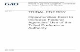 GAO-19-359, TRIBAL ENERGY: Opportunities Exist to ...to issue regulations and recommended GSA consider nonregulatory paths. GSA then added the preference language to the form it will