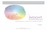 Jane Adams 11/29/2018 - INSIGHT Inventory Personality … · 2018-12-02 · Insight Institue, Inc. (800) 861-4769,  Jane Adams 11/29/2018