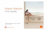 1H10 presentation DB - Meetings - vdef - Orange S.A. · 1H10 results France Telecom RoadshowsDeutsche Bank –Munich & Frankfurt 5th & 6th ... more detailed information on the potential