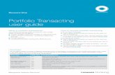 Portfolio Transacting user guide - Macquarie · 3 Buy a new managed investment E Select New transaction then Buy new managed investment. F sale proceeds are received, reciprocal buy