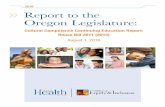 2018 Report to the Oregon Legislature · 2018-10-22 · 2 Acknowledgments | Report to the Oregon Legislature: Acknowledgments A special thank you We appreciate the work of our health
