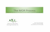 The MOR Process - CAHI · •MORs resume 2016 •HUD HQ Funding for MORs •MORs are scheduled at least 14 days in advance A Little MOR History. You get the phone call or email from