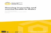 Housing insecurity and mental health in Wales · 2019-03-26 · mental health conditions, or a deterioration in their mental health as a result of homelessness or a precarious housing
