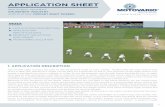 APPLICATION SEET - Motovario · The cricket sight screens are part of the equipment used to play cricket. Traditionally the ball used in this sport is dark red, therefore it might