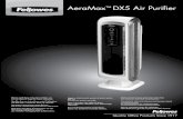 AeraMax DX5 Air Purifier - assets.fellowes.com · 2 ENGLISH AeraMax™ DX5 • ULTRA-QUIET OPERATION: This Fellowes AeraMax™ Air Purifier has a three-speed fan with ultra-quiet