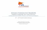 Arizona’s Common Core Standards English Language Arts and Literacy · 2019-09-05 · Writing Standards for Literacy in History/Social Studies, Science, and Technical Subjects 6–12.....