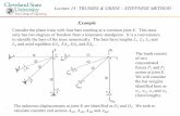 Lecture 13 Trusses and Grids.pptLecture 13: TRUSSES & GRIDS – STIFFNESS METHOD Example Consider the plane truss with four bars meeting at a common joint E. This truss only has two