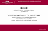 Chemnitz University of Technology · 1 Chemnitz University of Technology Faculty of Economics and Business Administration International Office of the Faculty Course Directory for
