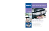EPSON STYLUS PHOTO RX630 Specifications · INK CARTRIDGES BLACK INK (T0491) COLOUR INK PRINT CAPACITY Cyan (T0492), Magenta (T0493), 630 A4 pages 3.5% (ECMA), Yellow (T0494), Light