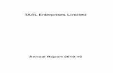 TAAL Enterprises Limitedtaalent.co.in/pdf/TAAL ENTERPRISES Annual Report 2018-19.pdf · The brief resume of the Directors proposed to be appointed/ re-appointed is given in the notice