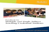 Handbook for Multiple and Single Subject Teaching Credential 2019-12-12آ  Handbook for Multiple & Single