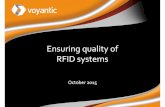 Ensuring Quality of RFID Systems · 2019-08-30 · RAIN RFID industry Design excellence R&D tools for RF engineers Meeting design targets efficiently Manufacturing excellence Manufacturing