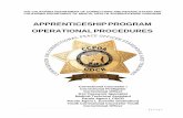 APPRENTICESHIP PROGRAM OPERATIONAL PROCEDURES · Apprenticeship Coordinator’s Office (ACO): In order to facilitate efficient operation of the Apprenticeship Program (AP) statewide,