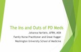 The Ins and Outs of PD Meds - APDA · Common Meds for Motor Treatment of PD Carbidopa/levodopa (Sinemet, Sinemet CR, Stalevo, Rytary, Duopa, Inbreja) Gold standard of treatment Dopamine