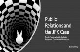 Public Relations and the JFK Case · •JFK asks CIA to intercede with group to tell them to stop •Richard Helms, CIA director of covert operations, steps in •Strengthens relationship