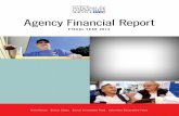 Agency Financial Report ... by providing job counseling to returning veterans, helping seniors live