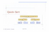 Quick-Sort - Carleton Universitysbtajali/2002/slides/10-2 QuickSort.pdf · An execution of quick-sort is depicted by a binary tree n Each node represents a recursive call of quick