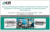 Enhanced Hydrogen Uptake und Reaction Kinetics During ......imaging at Antares (FRM-2) 50 % argon 10 % steam 40 % nitrogen Steam-air-tests Several tests with 40% air and 10% steam