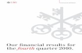 Our financial results for the fourth quarter 2010. - UBS · 2012-01-17 · 4 Fourth Quarter 2010 Report UBS key figures For the quarter ended Year ended CHF million, except where