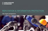 REPUTATION & INFORMATION PROTECTION · 2019-06-06 · SOCIAL MEDIA RISK Where necessary, we work with technical specialists to monitor such activity and to identify its source. If