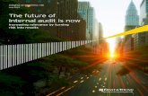 The future of internal audit is now - EY Japan...2013/10/16  · Internal audit risk assessments, regulatory requirements and enterprise risk assessments will remain the top three
