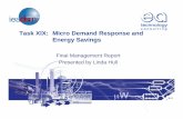 Task XIX: Micro Demand Response and Energy Savings · Outline of Presentation • Overview of project – Objectives and work programme • Task Status Report – Objectives / Progress