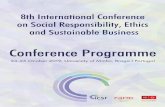 8th International Conference on Social Responsibility, Ethics and Sustainable … · 2019-10-21 · School. She is co-founder and chair of ‘Social Responsibility, Ethics and Sustainable