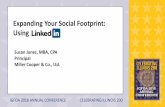 Expanding Your Social Footprint: Using - IGFOA€¦ · •Summarize your role •Briefly explain your organization •Key contributions/skills •Avoid CV style •Use clear, succinct