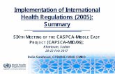 Implementation of International Health Regulations (2005): … MID6/Day1... · 2017-03-02 · Implementation of International Health Regulations (2005): Summary SIXTH MEETING OF THE