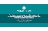Physician Leadership and Development€¦ · Physician Leadership and Development: A Conceptual Model for Teaching Physicians and ACPs to be Effective Leaders Jaspal Singh, MD MHA