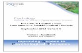 I mproving Access to Psychological Therapiesas.exeter.ac.uk/media/level1/academicserviceswebsite/... · 2020-02-27 · PG Cert & Degree Level . Low Intensity Psychological Therapy