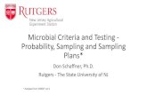 Microbial Criteria and Testing - Probability, Sampling and ... · on statistically based sampling plans for foods. 2nd ed. (1986). Toronto: University of Toronto Press. ISBN: 0802056938.