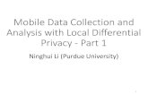 Local Differential PrivacyGraph Data Mining •Graph data mining has numerous applications in web, social network, transportation and knowledge base. •Node-LDP: LDP definition applies