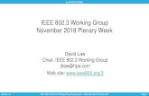 IEEE 802.3 Ethernet Working Group · 2018-11-26 · • IEEE 802.3 100 Gb/s Lambda Study Group •The scope of the Study Group is to develop a Project Authorization Request (PAR)
