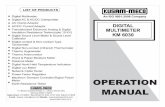 MANUAL - Kusam Electrical 6030 Manual .pdf · 2014-08-27 · OPERATION MANUAL DIGITAL MULTIMETER KM 6030 An ISO 9001:2008 Company 17, Bharat Industrial Estate, T. J. Road, Sewree