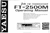 Yaesu FT-2500M user manual - Radio · 2017-06-01 · Title: Yaesu FT-2500M user manual Subject: Yaesu FT-2500M user manual RTH VHF Keywords: Yaesu FT-2500M user manual Created Date: